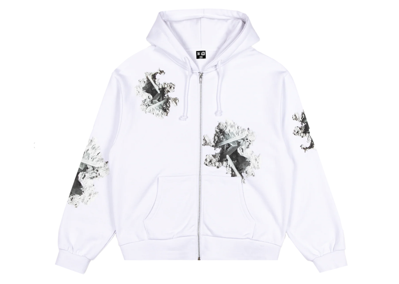 Daniel Arsham X ComplexCon Full-Zip 'Crystals' White Hoodie