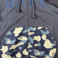 Bape X Sashiko Navy Camo Relaxed Full-Zip Hoodie Size Large