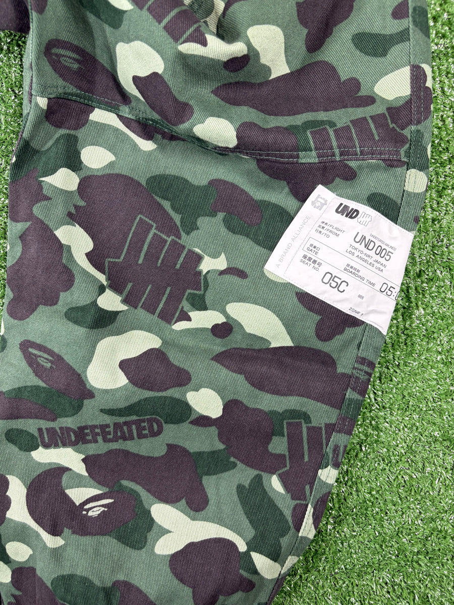 Bape x Undefeated Camo Flannel Cargo Pants Size XXL