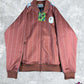 BAPE Text Stripe Full-Zip Brown Jersey Top Size Large