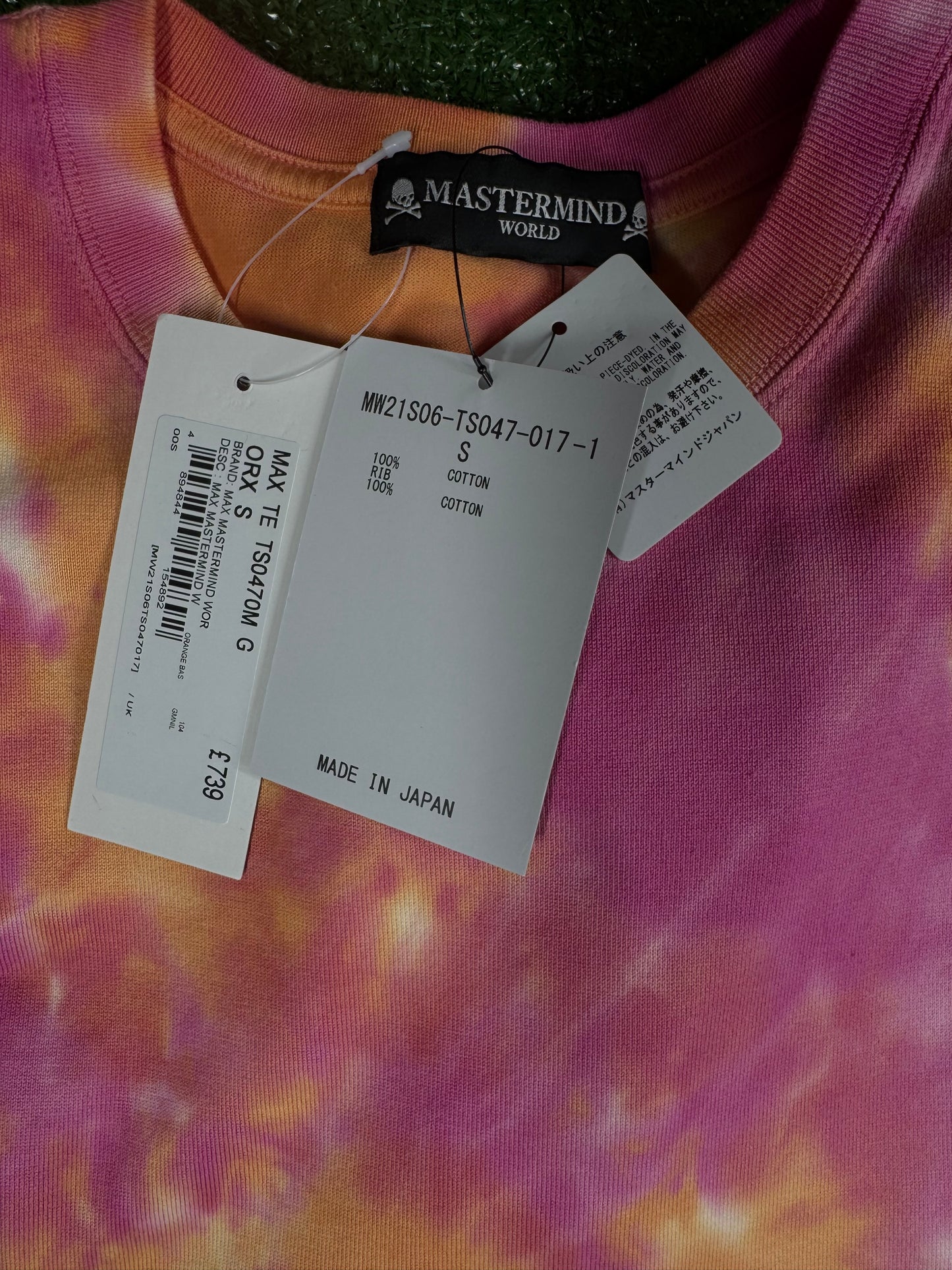 Mastermind Vs. Bape Orange Tie-Dye S/S T-Shirt Size Small