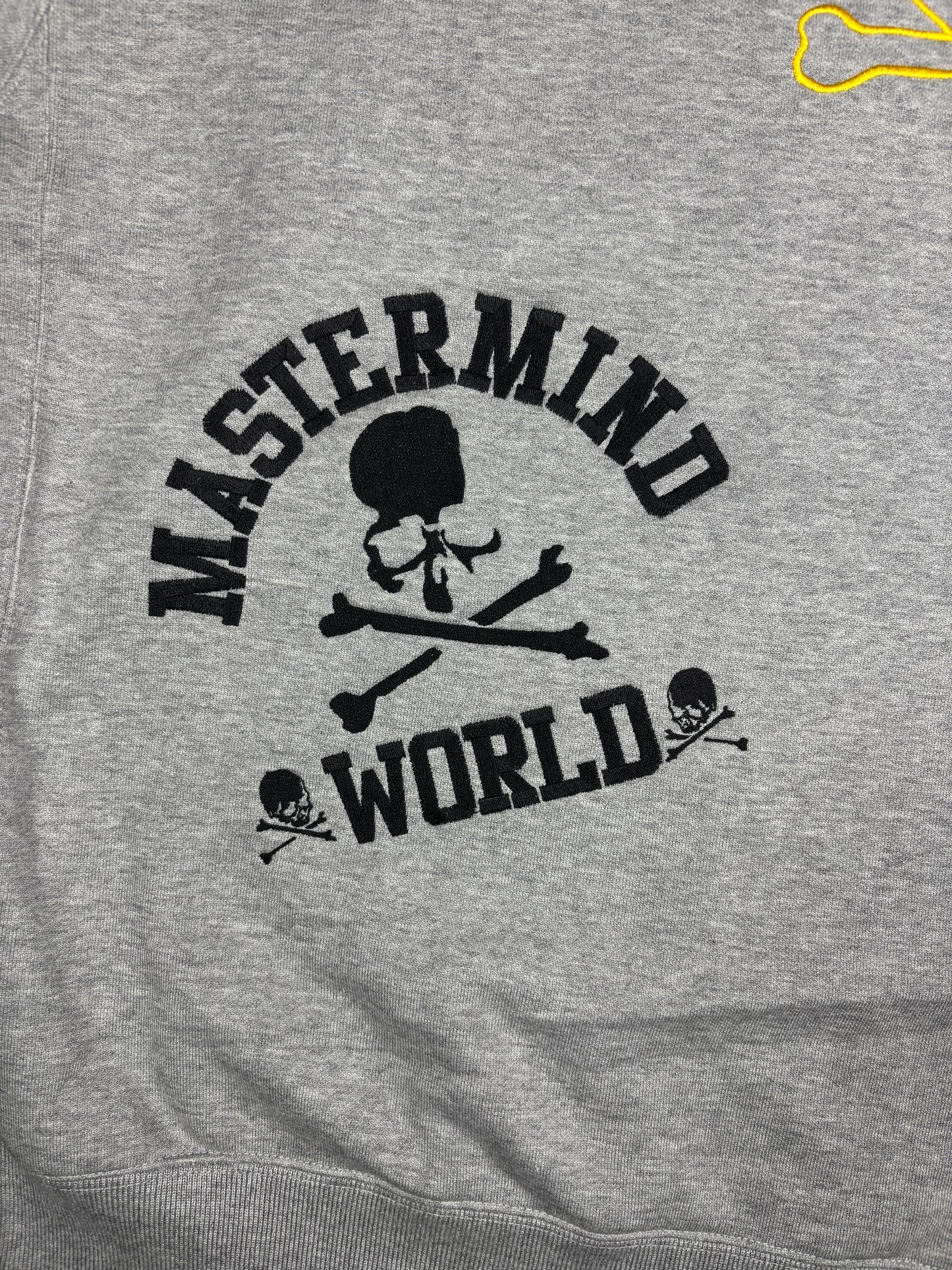 Mastrmind World Vs. Bape All-Over Embroidered Grey Hoodie Size Medium