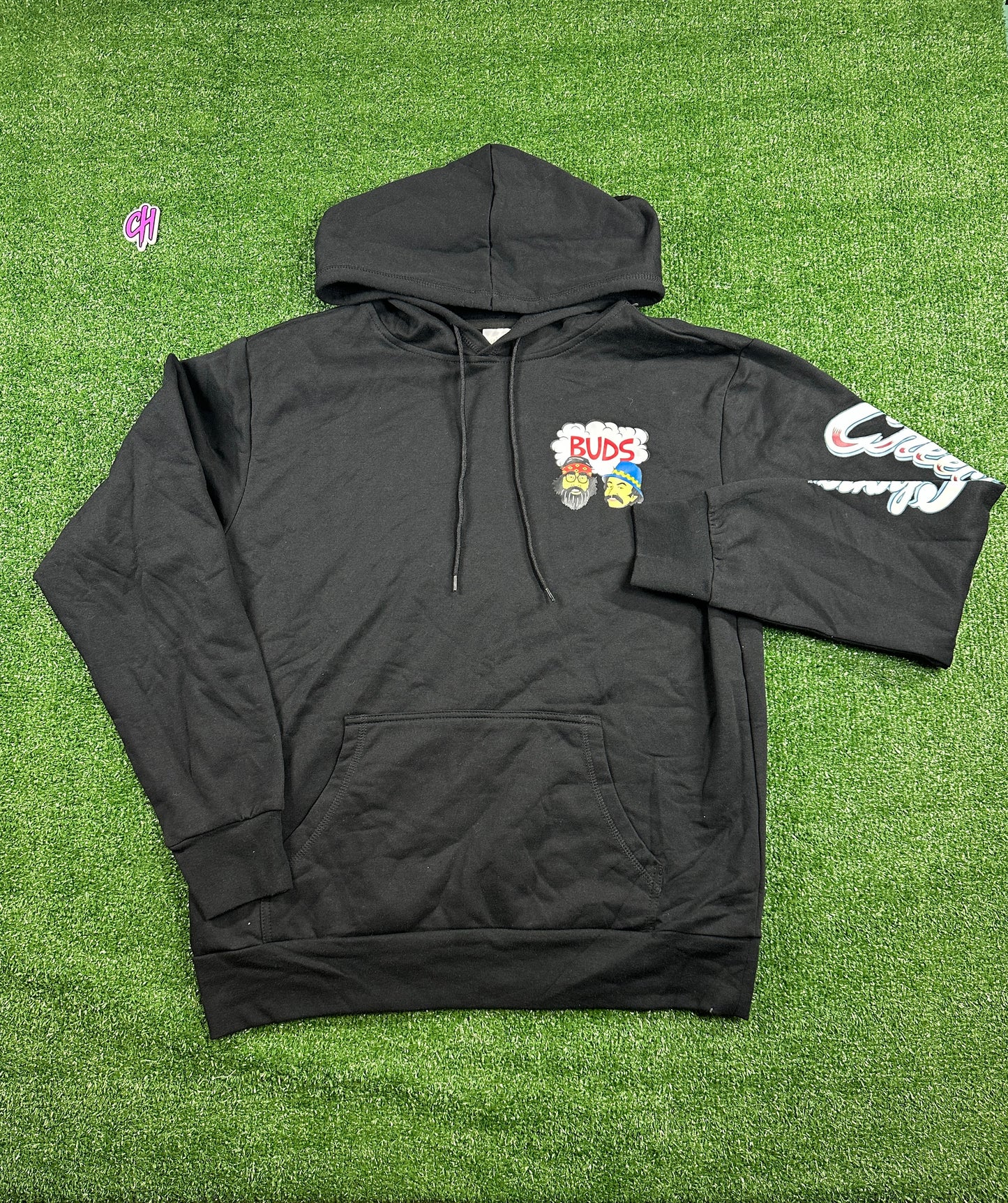 Cheech & Chong Official Merch Full Black Sweatsuit - Size Medium