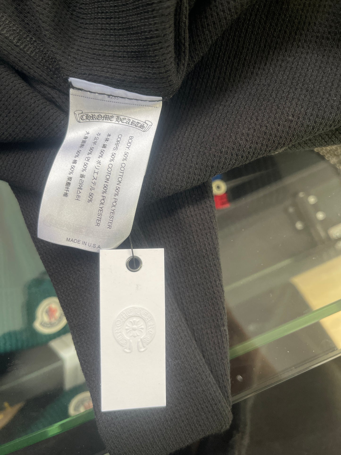 Chrome Hearts Dagger Long-Sleeve Thermal T-Shirt 'Black'