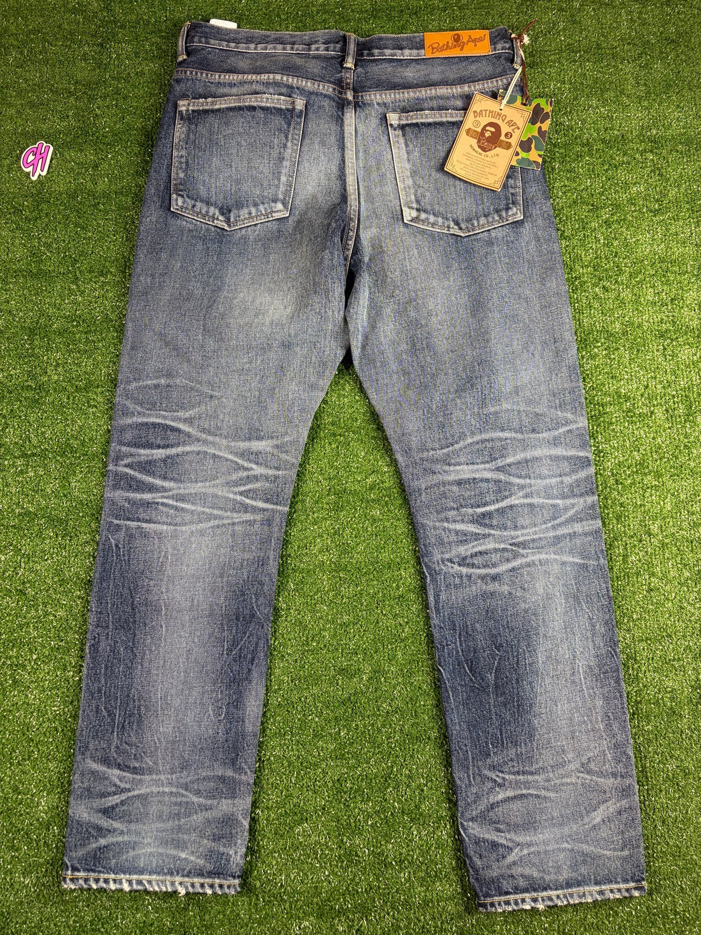 Bape 1999 Type-02 Camo Distressed Jeans Size Large