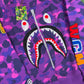 BAPE Color Camo Embroidery Shark Purple Crewneck Large
