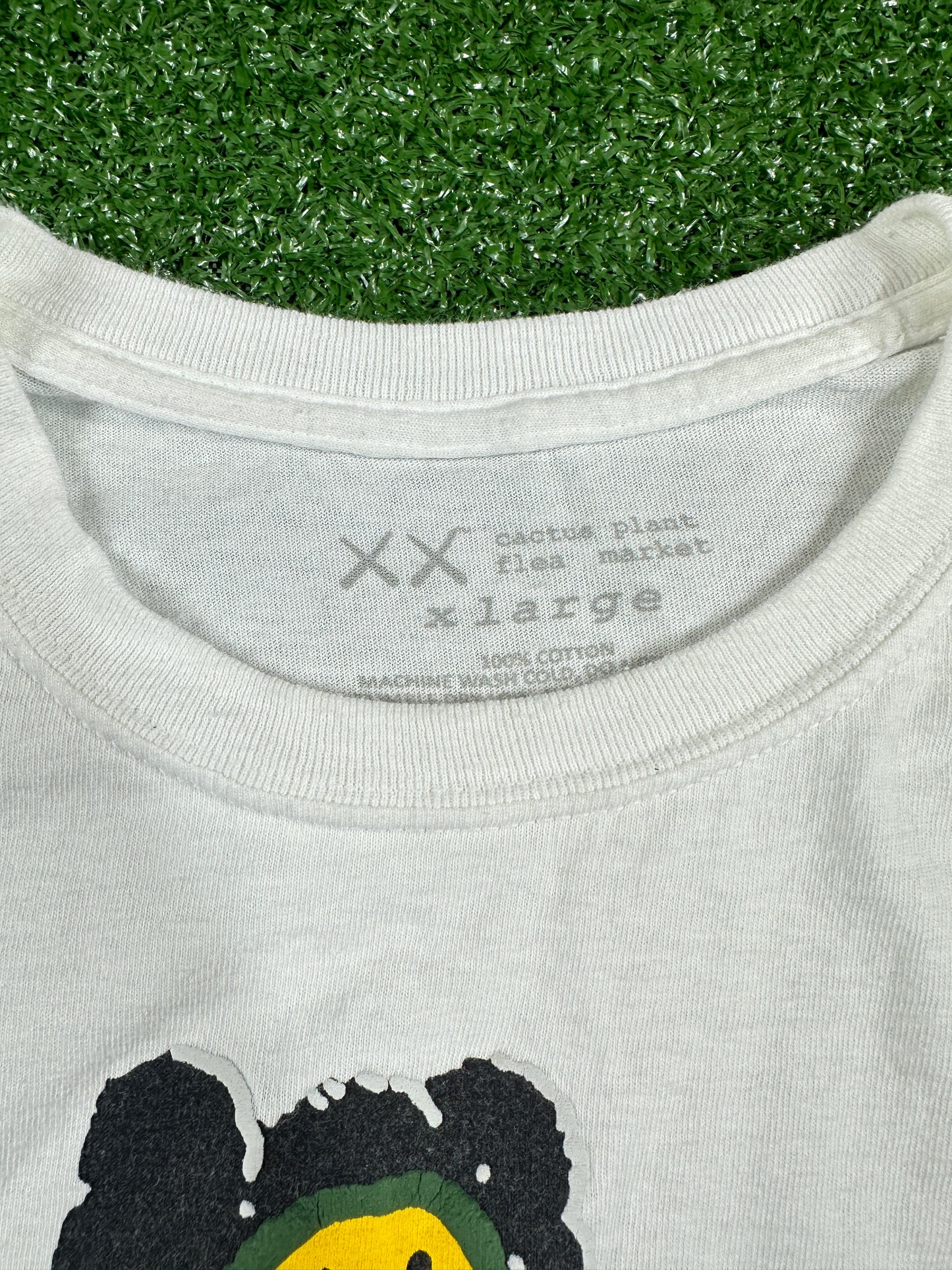 KAWS X Cactus Plant Flea Market White T-Shirt (USED) - Size XL