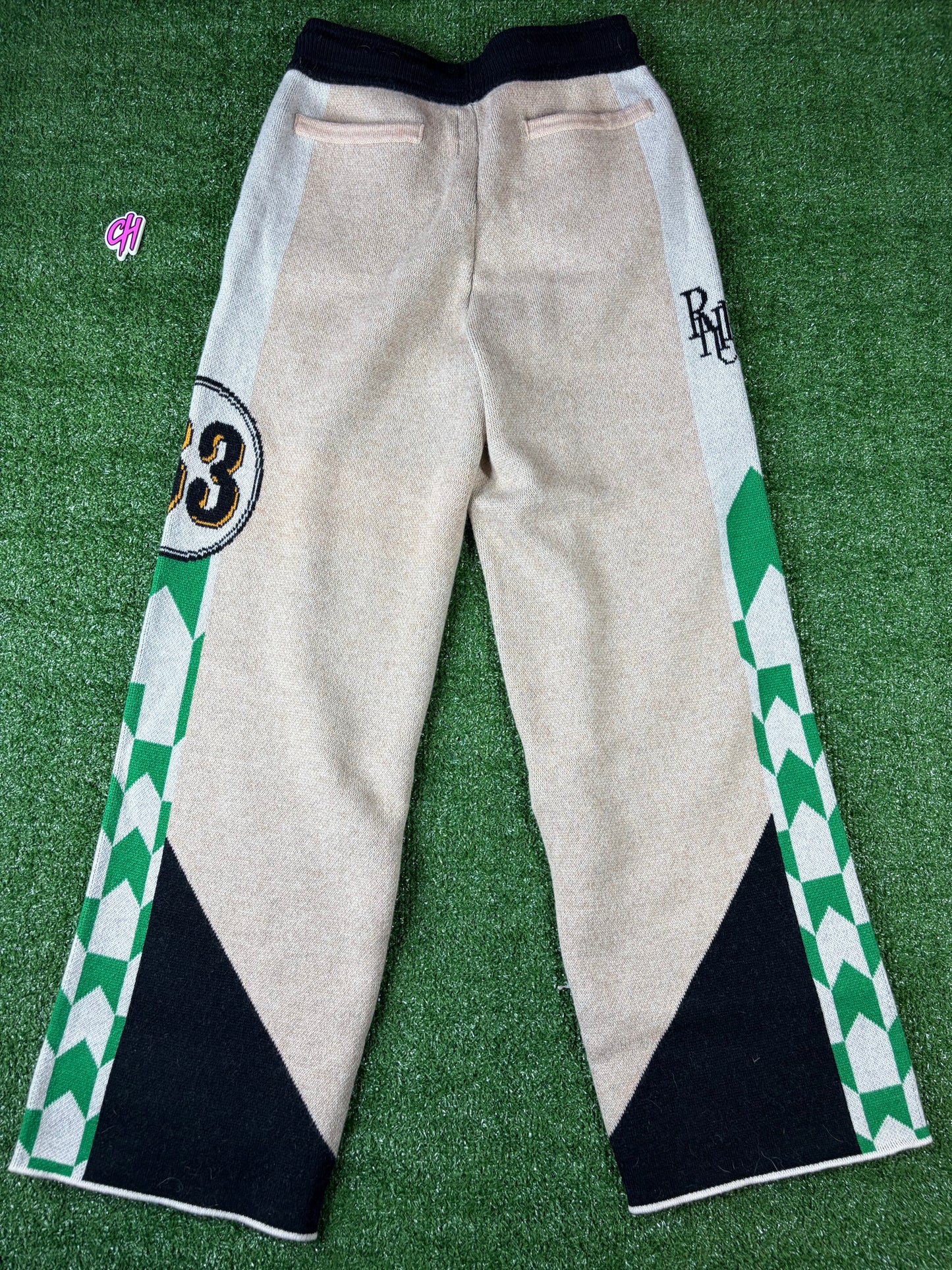 Men's RHUDE X Lamborghini Authentic Knitted Track Pants MD MSRP: $2,357