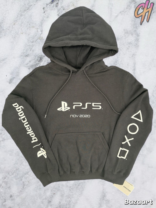 Balenciaga x Playstation Hoodie Black Size Medium