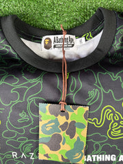 Bape X Razer Fading Neon Camo Team Tee Size Large