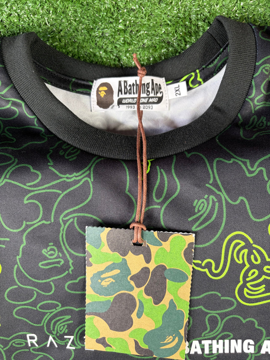 Bape X Razer Fading Neon Camo Team Tee Size Large