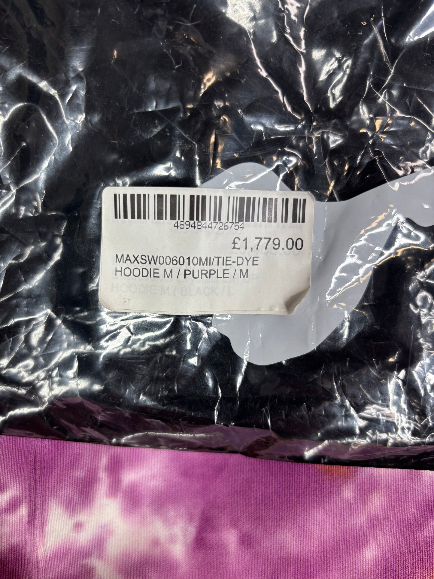 Mastermind World Vs. Bape Purple Tie-Dye Hoodie Size Medium