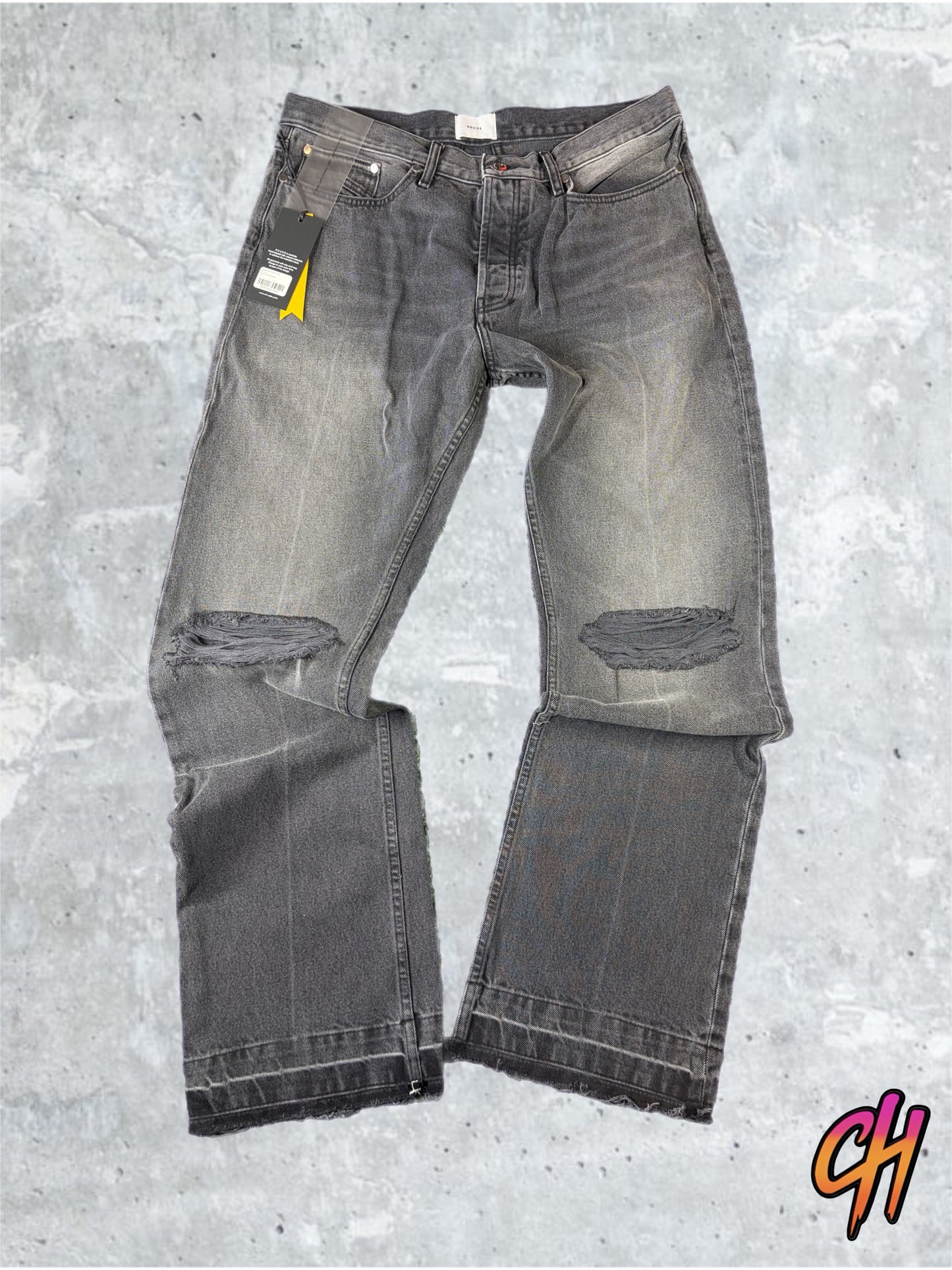 Rhude Beach Bum Black Denim Jeans MSRP $740