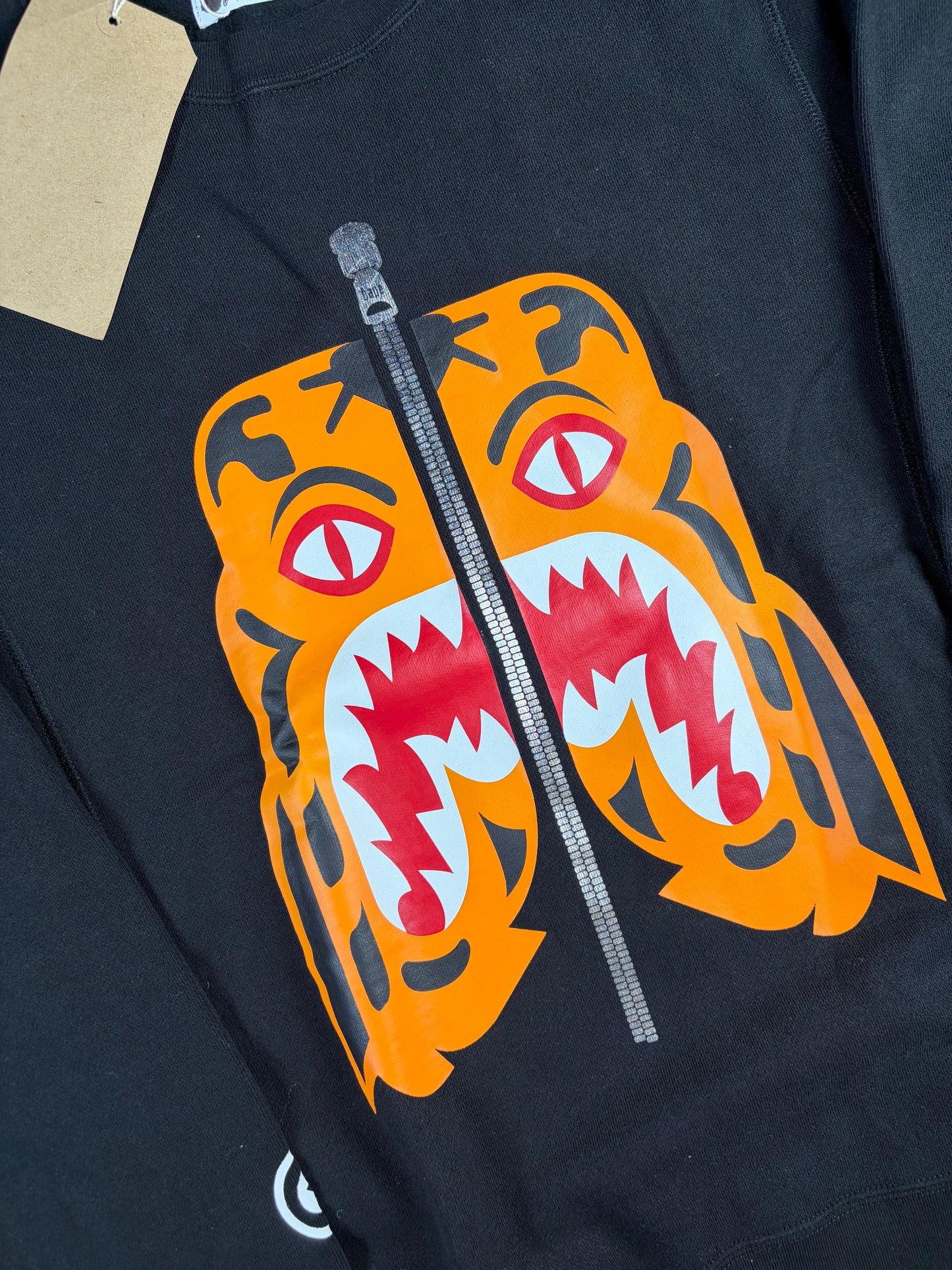 Bape Tiger Black Crewneck Sweater FW21 Size Small