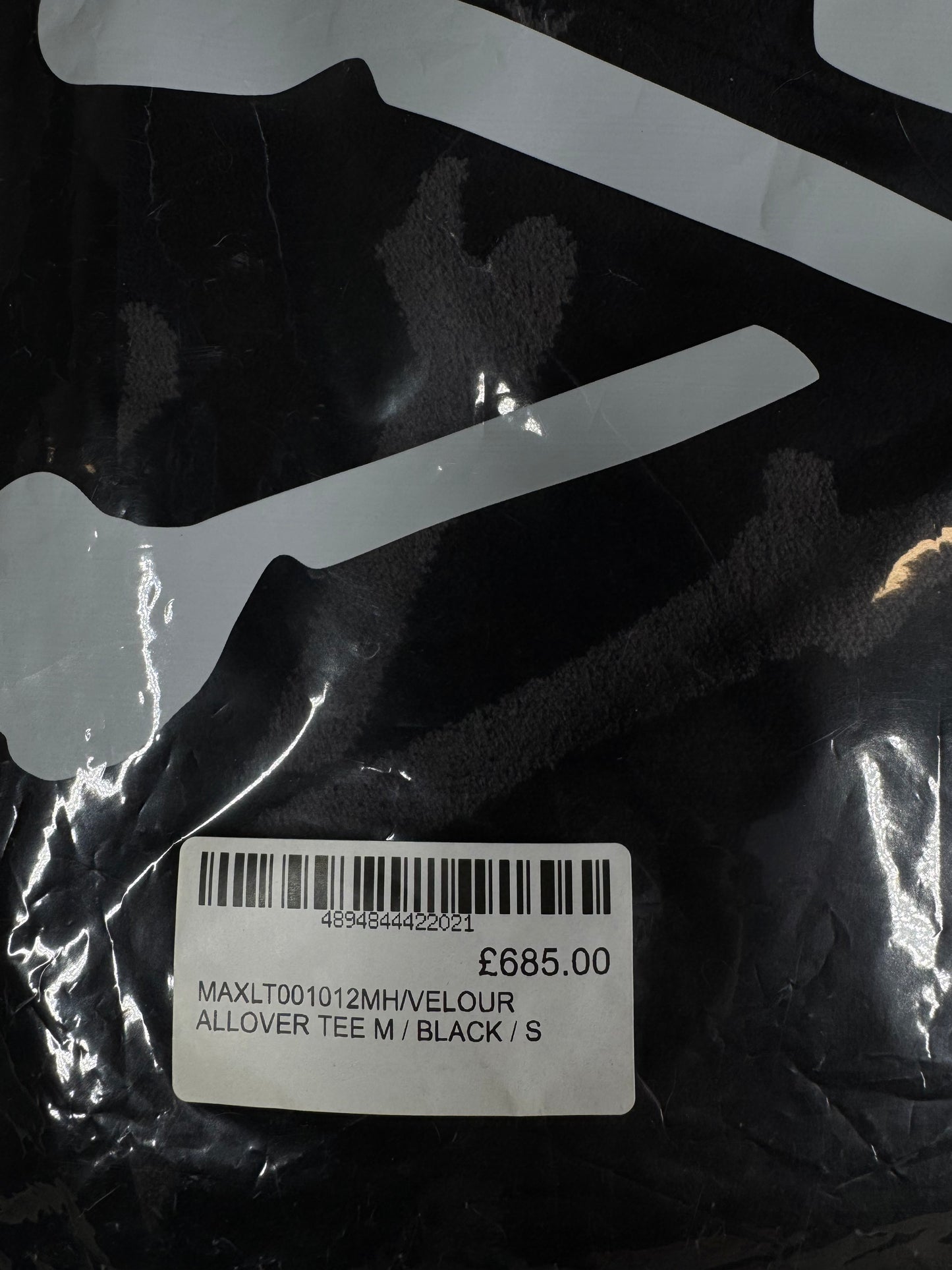 Mastermind Vs. Bape Velour Black All Over L/S Shirt Size Small