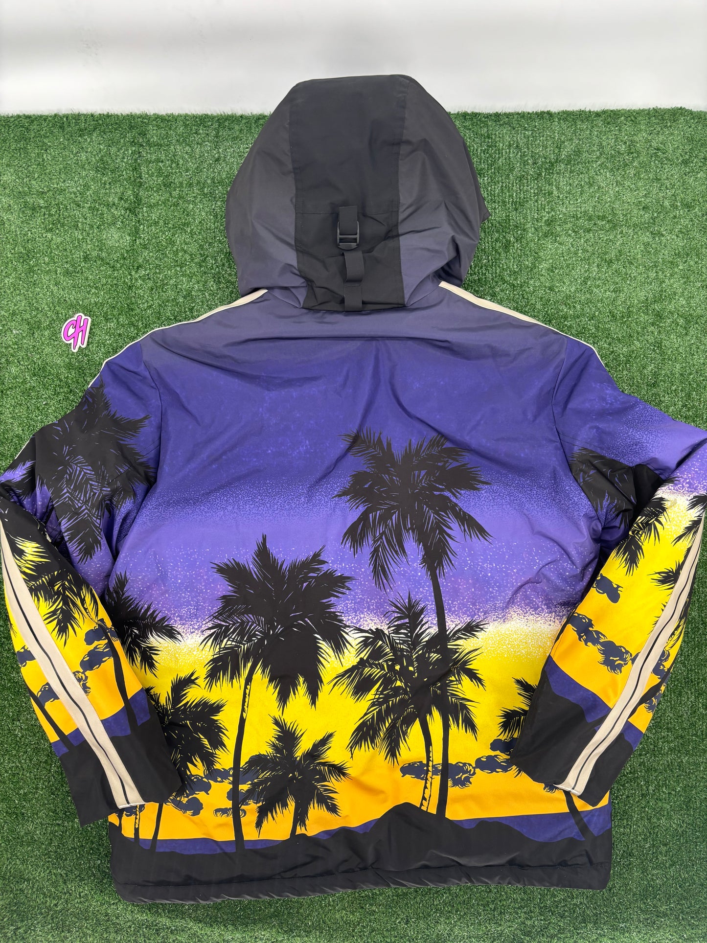 Palm Angels 'Palm Sunset' Track Ski Jacket Size XL (MSRP: $1,775.00)