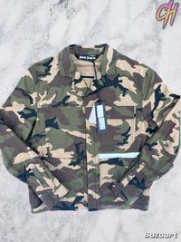 Palm Angels Camouflage Cargo Pocket Military Jacket Size 50