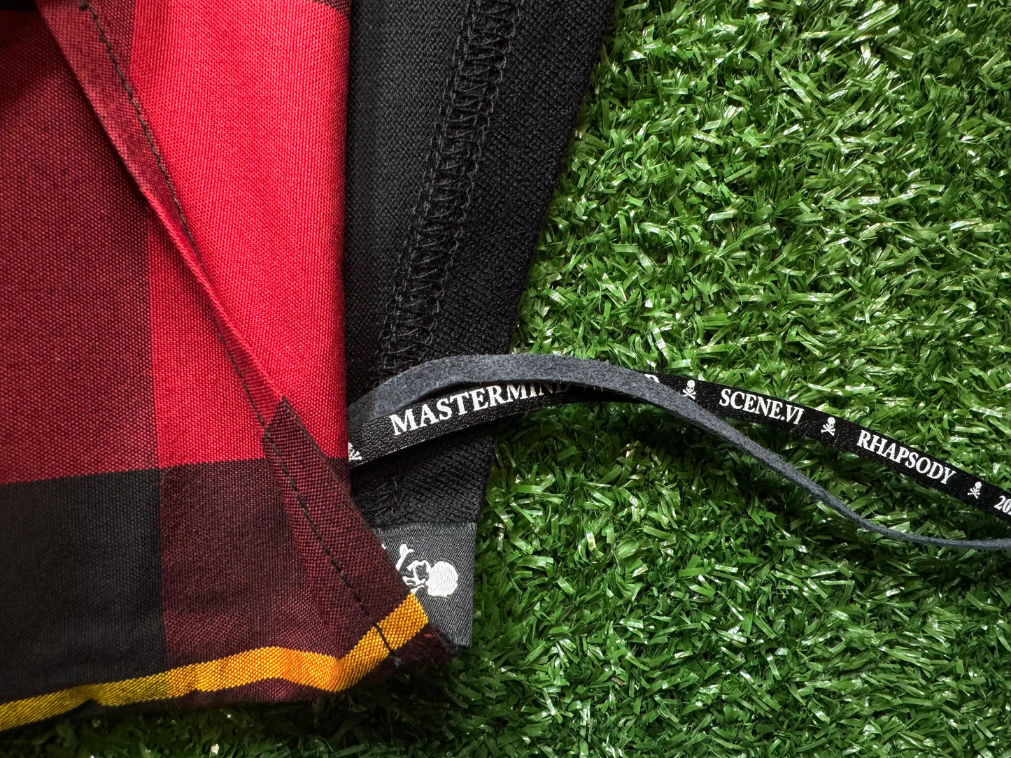 Mastermind Vs. Bape Red 2-Color Check T-Shirt Size Small