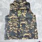 Bape X OVO Woodland Camo Green Down Vest Size XL