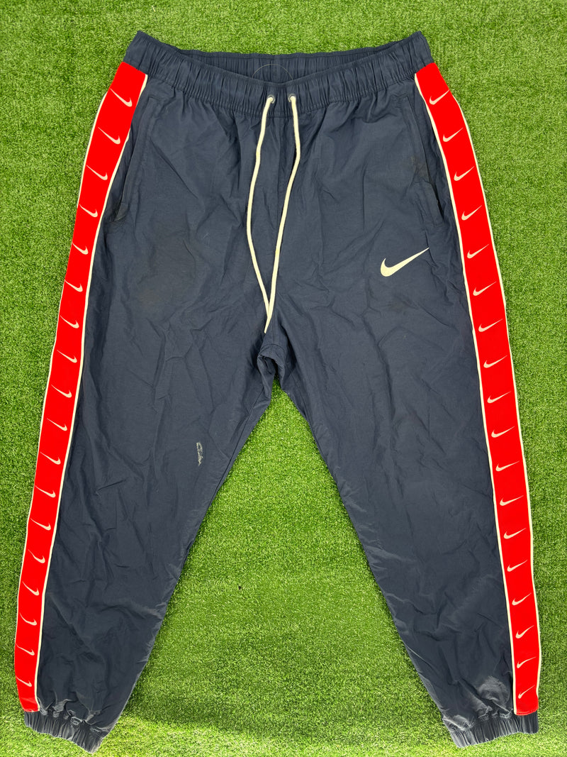 Vintage Nike Check Striped Navy Winbreaker Pants Size Large