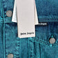 Palm Angels Light Wash Sunset Loose Denim Jacket Size Medium
