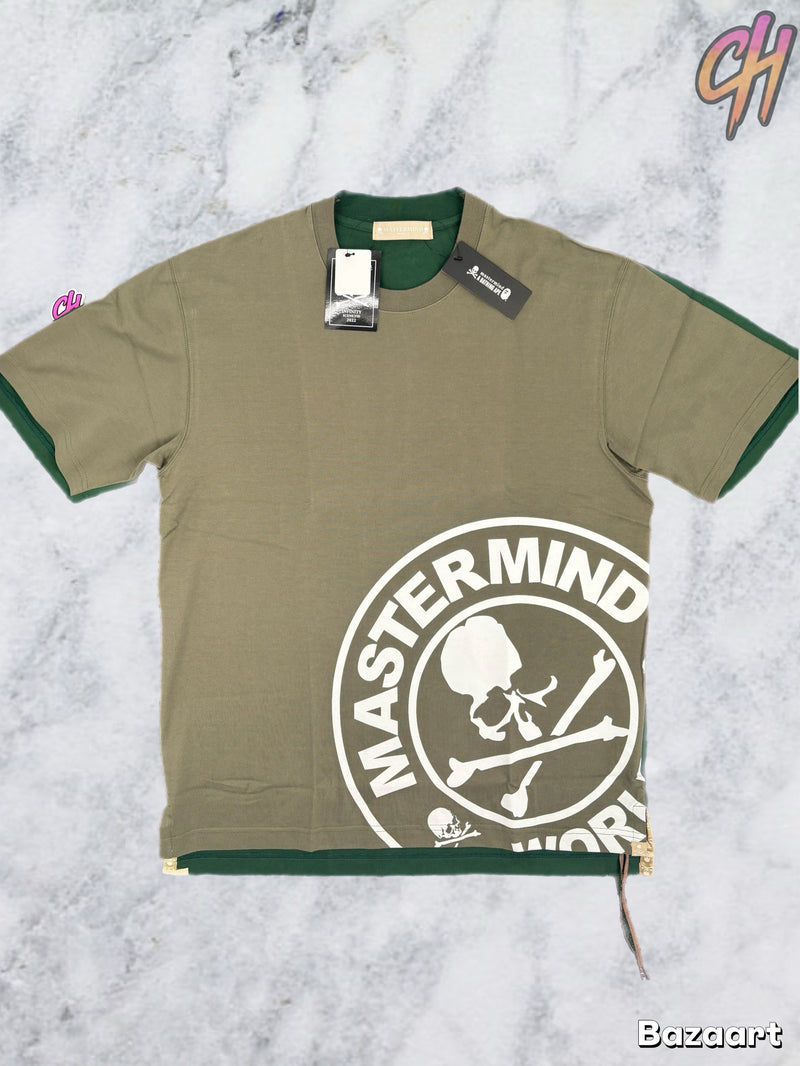 Mastermind World Split Tone Olive/Green T-Shirt Size Large (MSRP: $962.00)