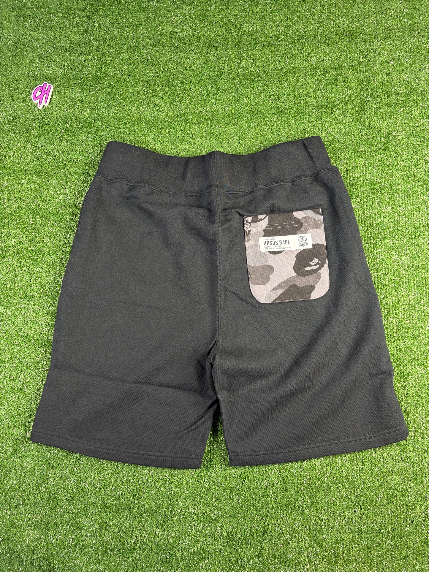 Bape X Ursus Black Cotton Sweatshorts Size Large