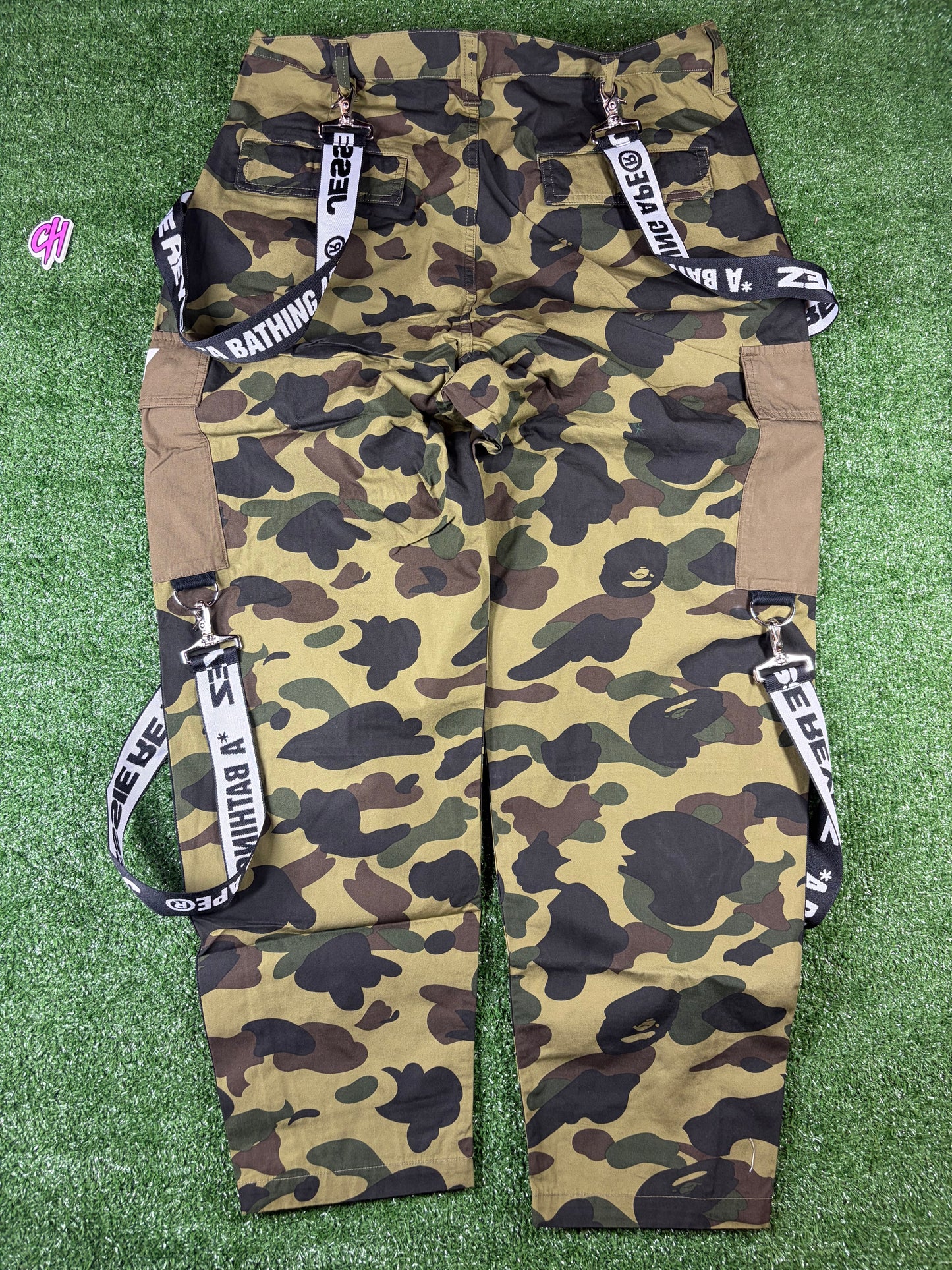 Bape X Jessie Reyez Green 6 Pocket Cargo Pants Size XL