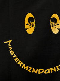 Mastermind World Gold Smiley Face Graphic Black T-Shirt Size Small