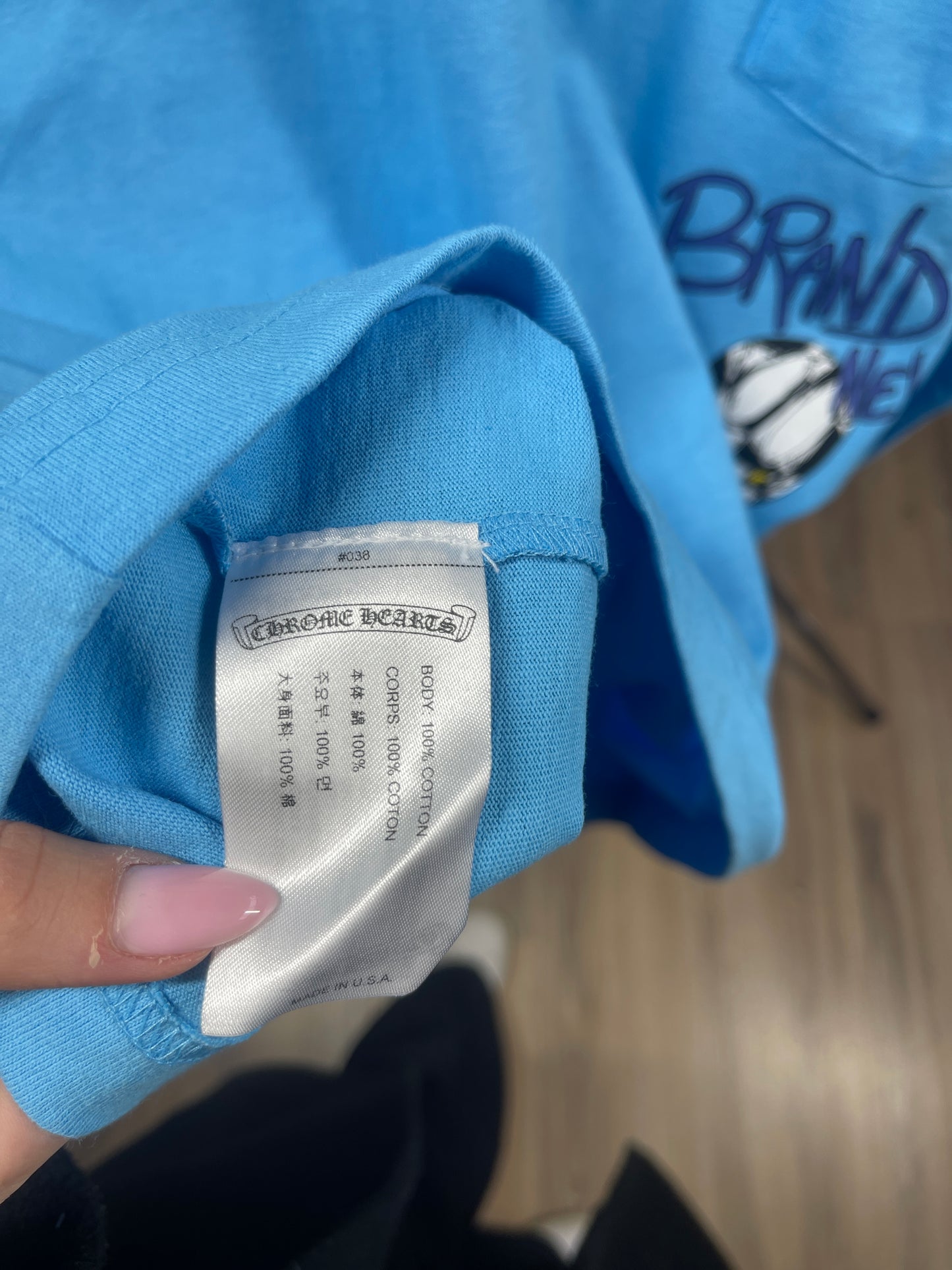 Chrome Hearts Matty Boy Brain Blue S/S T-Shirt Size Large