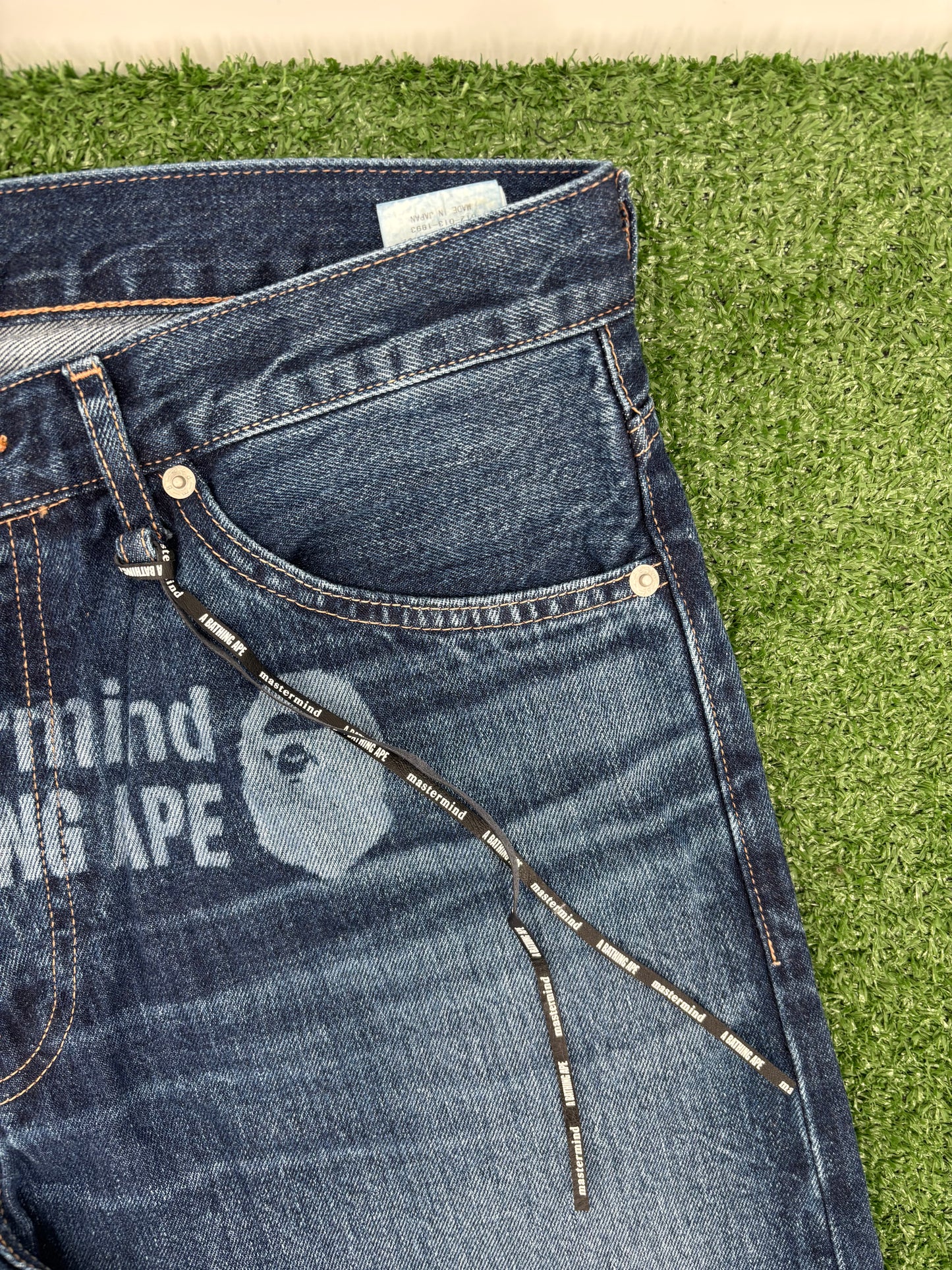 Bape X Mastermind 11th Anniversary Indigo Denim Pants Size Large (MSRP: $680)