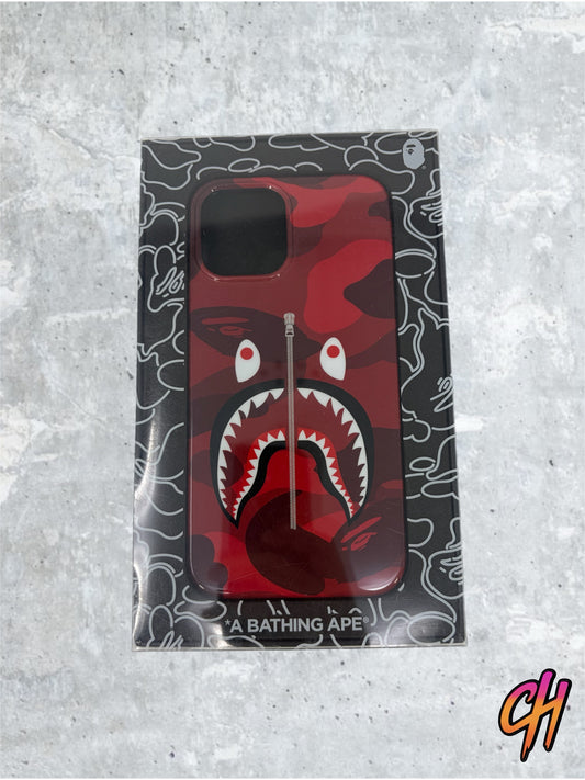 BAPE Color Camo Red Shark iPhone 12/12 Pro Case