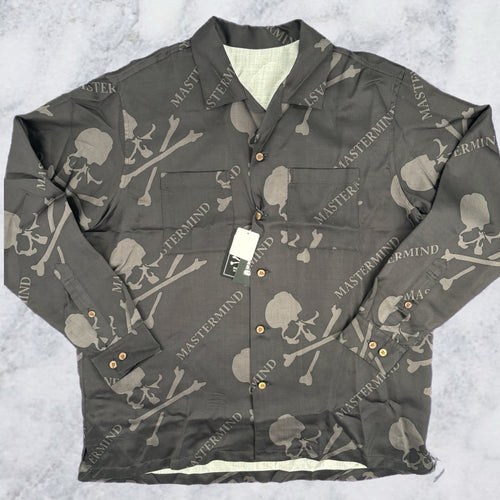 Mastermind World Silk Monogram Skull Button Down Size Large (MSRP: $2,490)