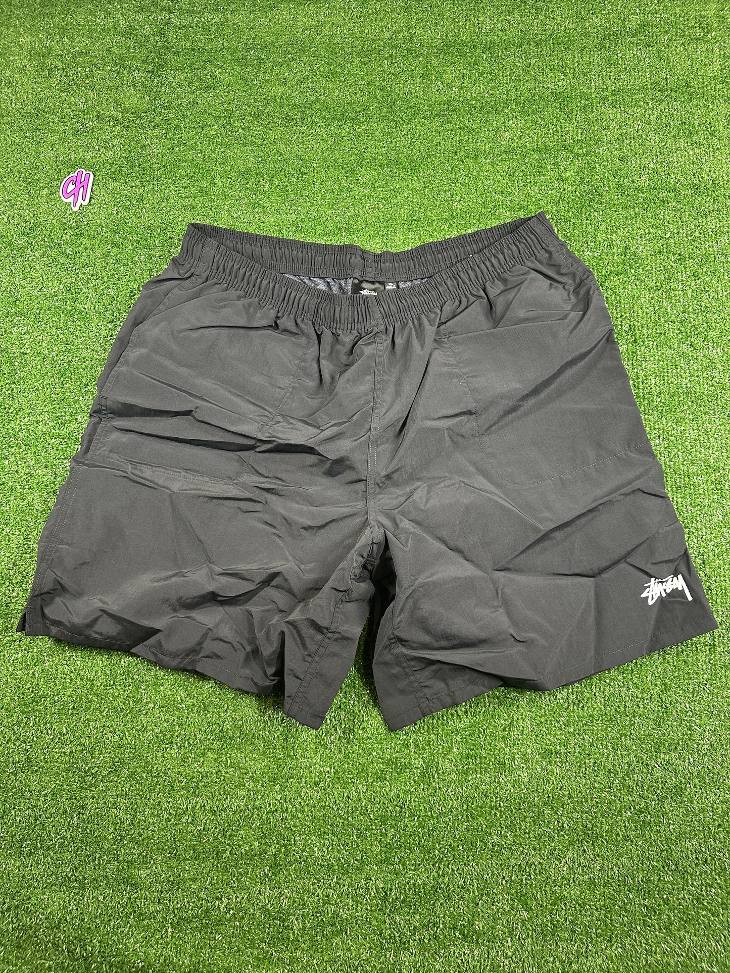 Stussy Brand New Men's Black Nylon Swim Shorts - Size XL