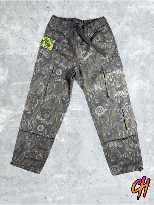 BAPE X Neighborhood Multi Pocket Track Pants Size Medium