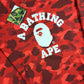 BAPE Color Camo College Red Crewneck Sweater Size XXL
