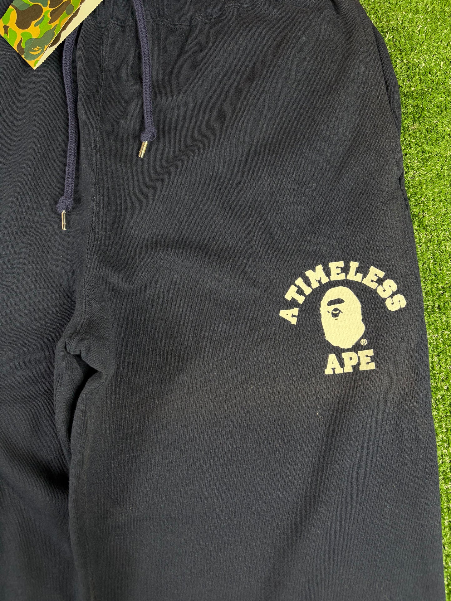 Bape X JJJJound Navy College Sweatpants Size Small