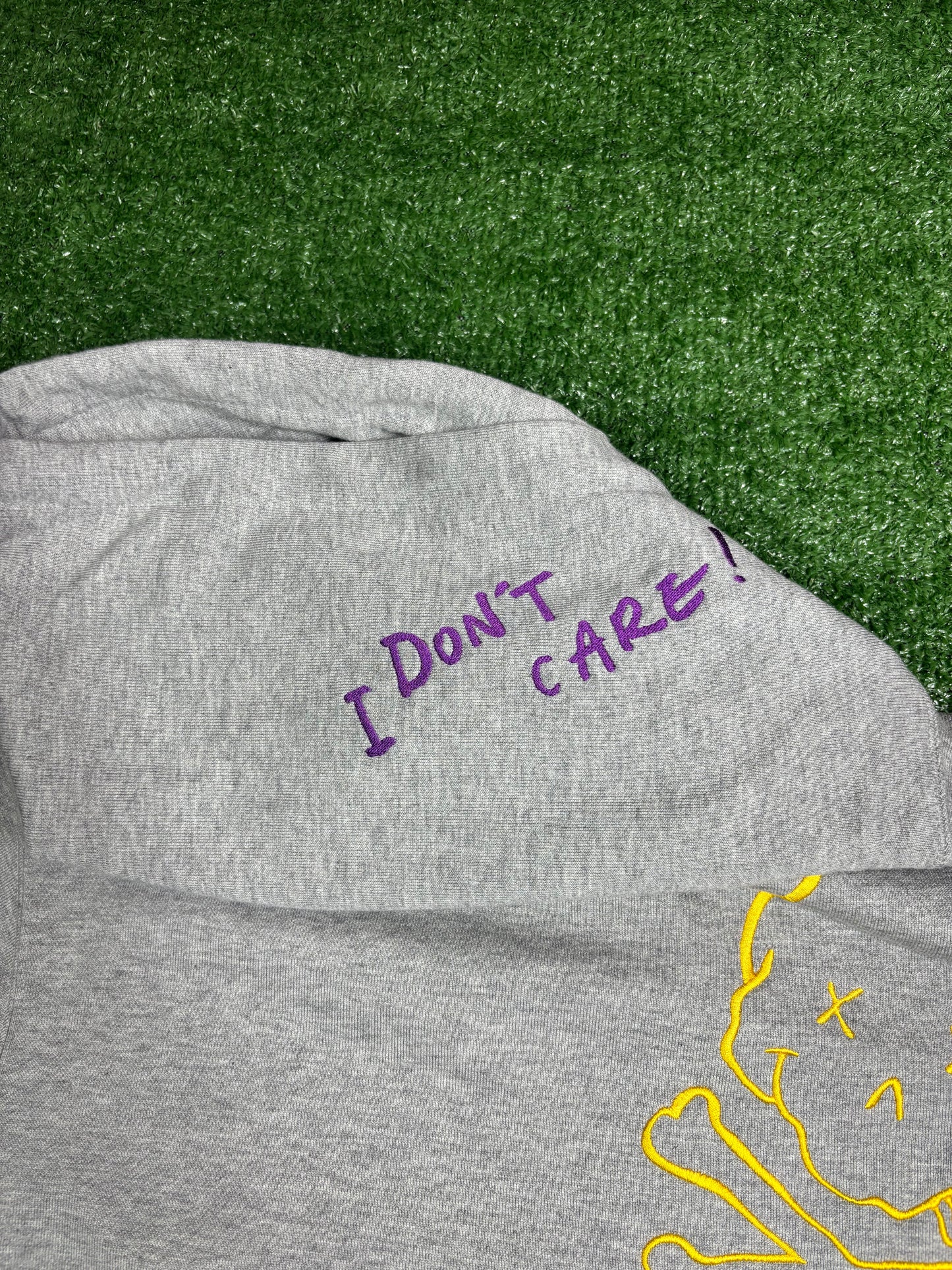 Mastrmind World Vs. Bape All-Over Embroidered Grey Hoodie Size Medium