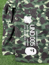BAPE X Undefeated Color Camo Flannel Jacket Size Large