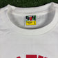 BAPE Christmas College White/Red T-Shirt Size Large