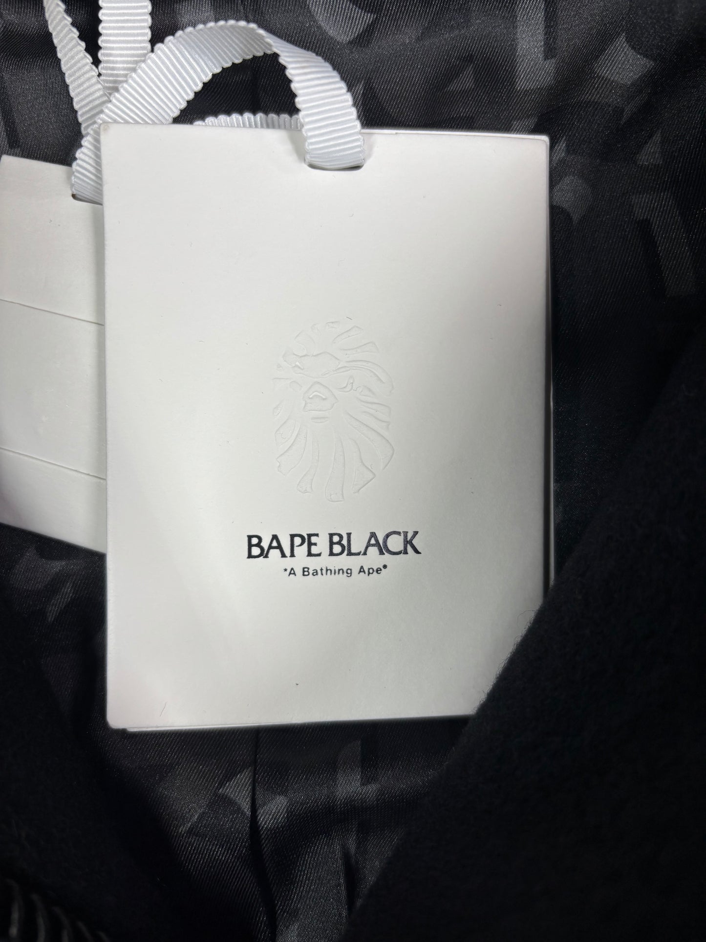 Bape Black Collarless Wool Black Chinese Jacket Size Large (MSRP: $1,000)