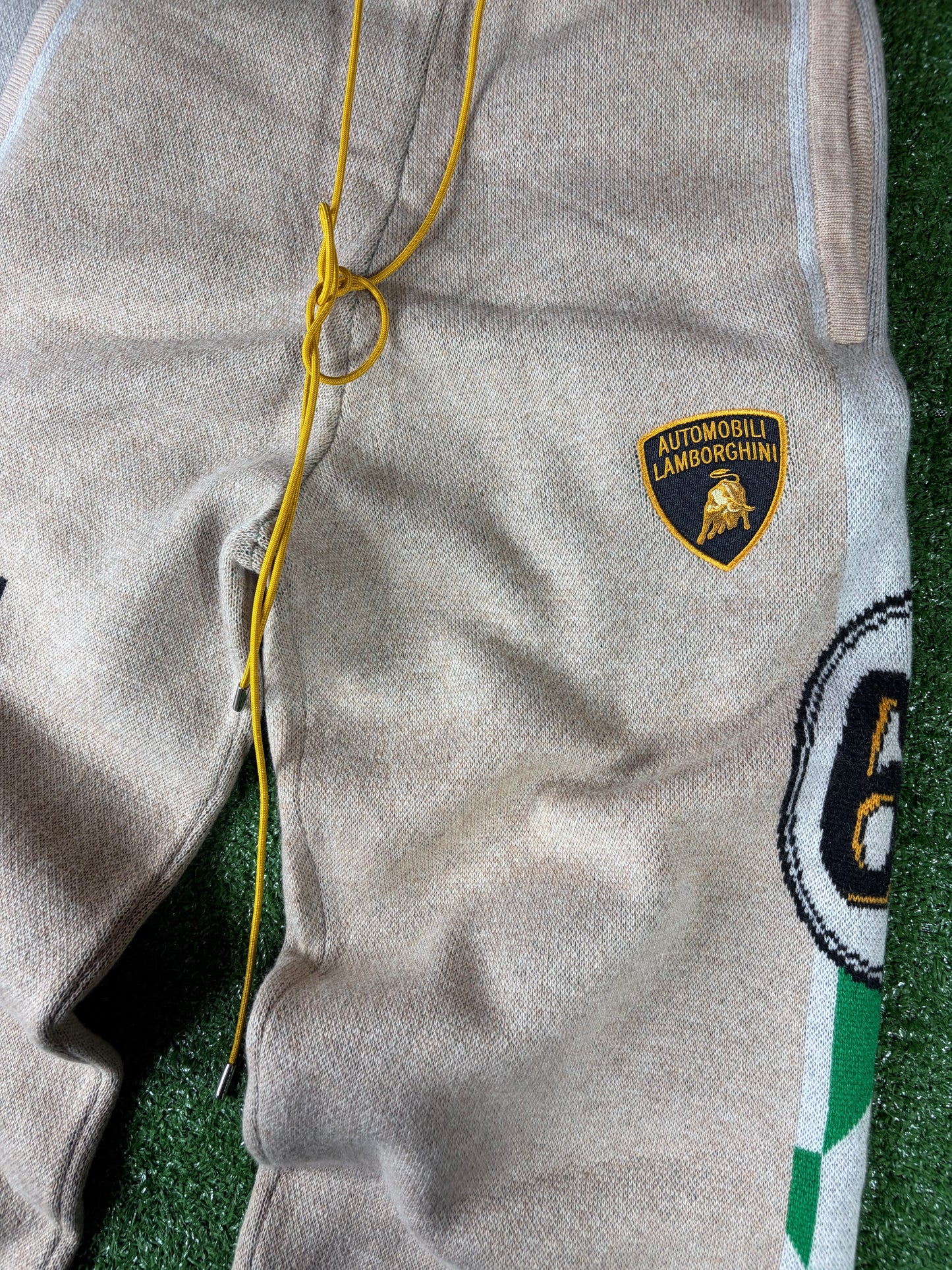 Men's RHUDE X Lamborghini Authentic Knitted Track Pants MD MSRP: $2,357