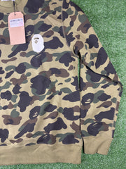 Bape 1st Camo Green Crewneck Sweater Size XL