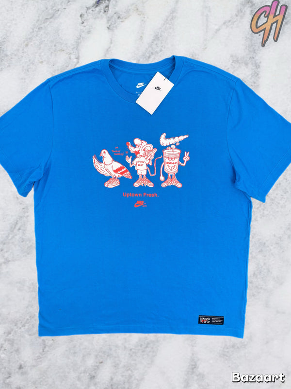 Nike NYC Store Exclusive "Uptown Fresh" Blue S/S T-Shirt Size Small