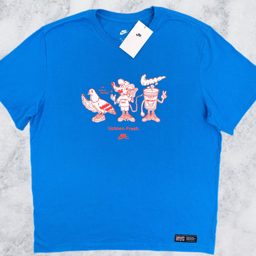 Nike NYC Store Exclusive "Uptown Fresh" Blue S/S T-Shirt Size Small