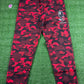 BAPE X Faze Clan Red Camo Sweatpants Size Large