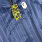 BAPE Text Stripe Full-Zip Navy jersey Top Size XL