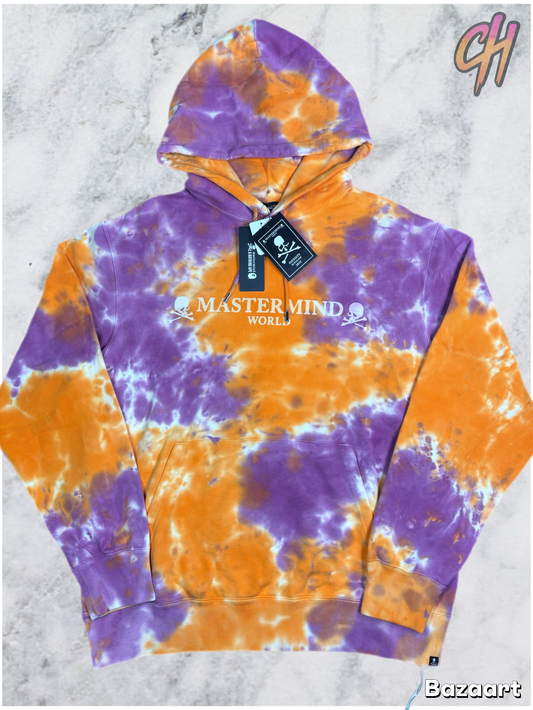 Mastermind World Vs. Bape Purple Tie-Dye Hoodie Size Medium