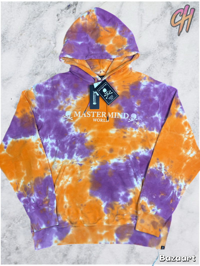 Mastermind World Vs. Bape Purple Tie-Dye Hoodie Size Medium