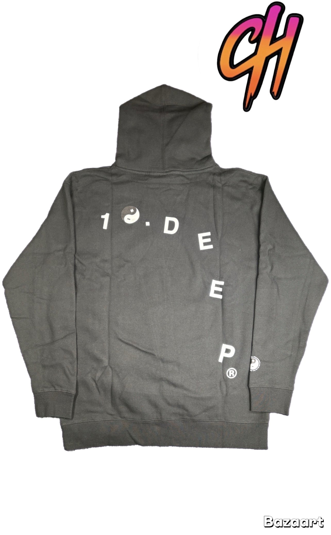10 Deep ‘Rise & Fall’ Black Pullover Hoodie Brand New